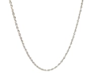 14k White Gold Light Rope Chain 1.5mm