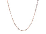 14k Rose Gold Adjustable Paperclip Chain 1.5mm