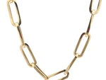 14k Yellow Gold Extra Wide Paperclip Chain Necklace