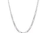 14k White Gold Solid Figaro Chain (3.00 mm)