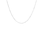 14k White Gold Diamond Cut Cable Link Chain (0.87 mm)