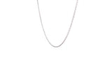 14k White Gold Round Cable Link Chain (1.10 mm)