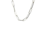 14k White Gold Bold Paperclip Chain (4.20 mm)