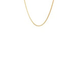 14k Yellow Gold Diamond Cut Round Wheat Chain (1.00 mm)