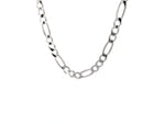 14k White Gold Solid Figaro Chain (4.50 mm)