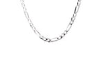 14k White Gold Solid Figaro Chain (3.80 mm)