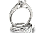 14k White Gold Antique Style Graduagted Diamond Engagement Ring (1 1/8 cttw)