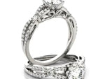 14k White Gold Diamond Engagement Ring with Multirow Split Shank (1 1/4 cttw)