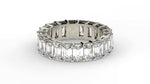 Emerald Cut Lab Grown Diamond Eternity Ring in 14k White Gold (7 cttw FG/VS2)