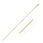 10k Yellow Gold Solid Diamond Cut Rope Chain 1.25mm - Justin Kyne Brand