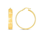 14k Yellow Gold Wedding Band Hoops (35mm) - Justin Kyne Brand