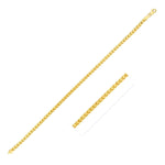 2.2mm 14k Yellow Gold Solid Diamond Cut Round Franco Bracelet - Justin Kyne Brand