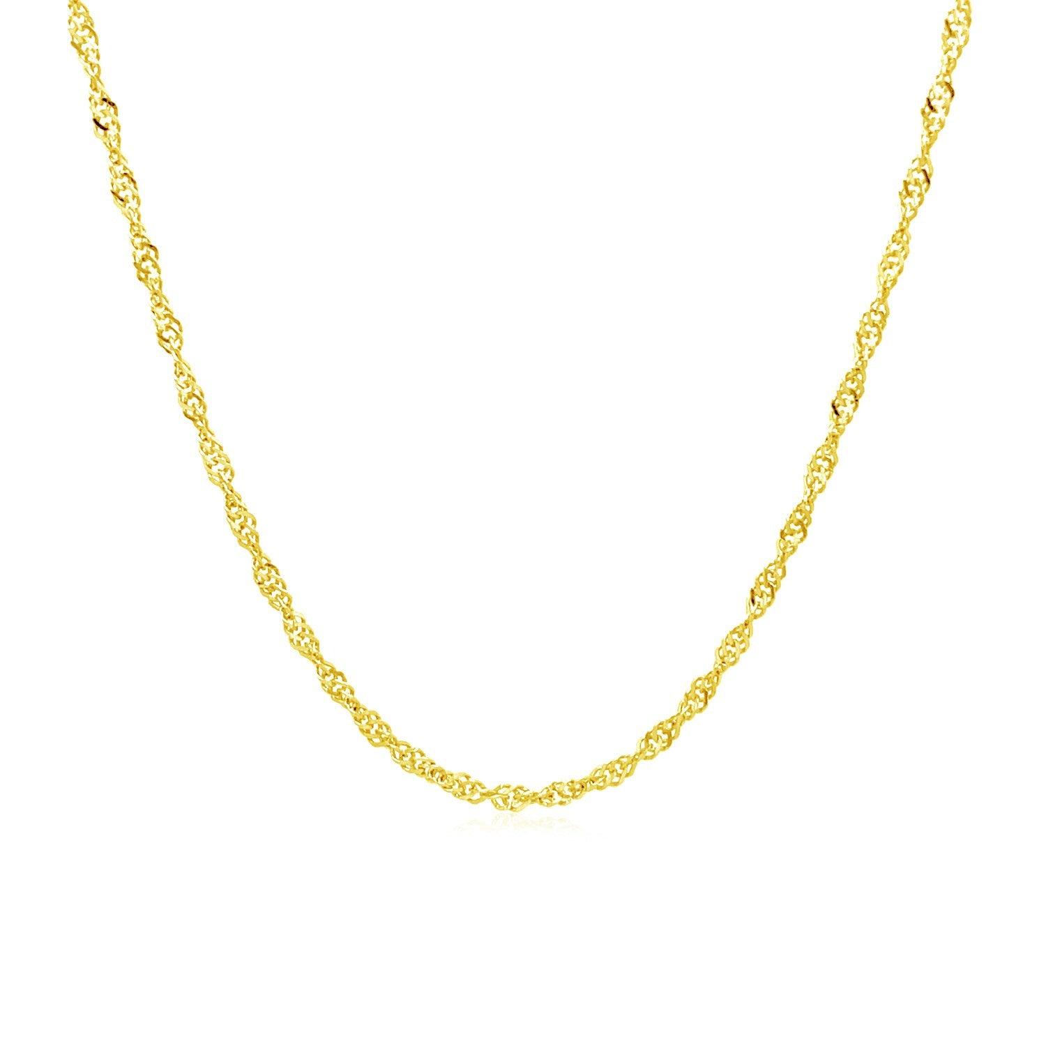 10k Yellow Gold Singapore Chain 1.5mm