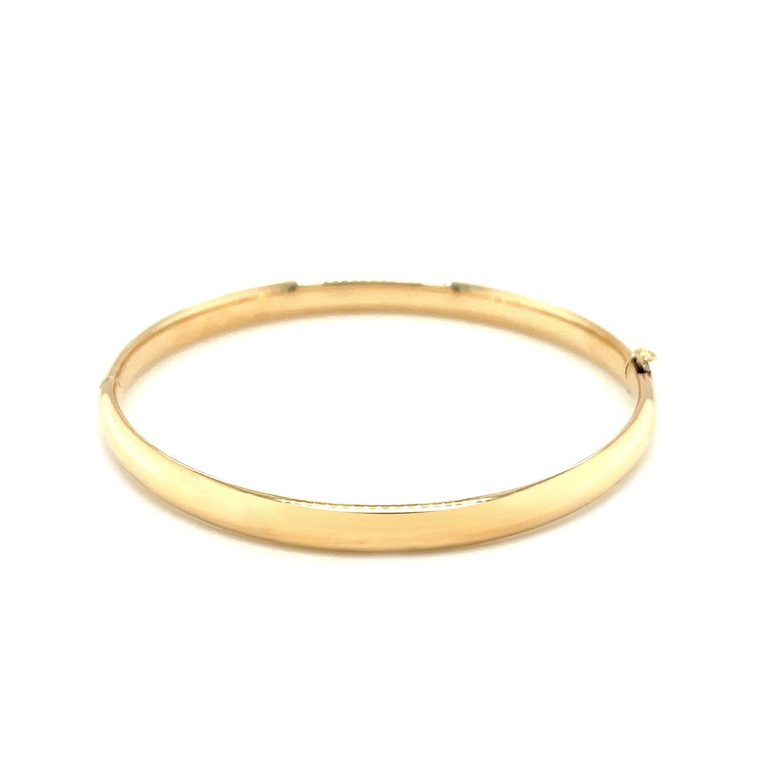 14k Yellow Gold Dome Design Polished Children's Bangle