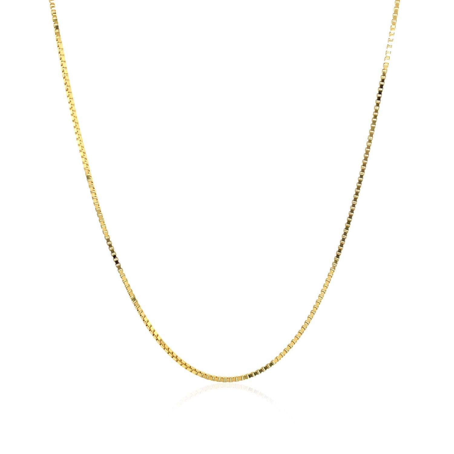 18k Yellow Gold Box Chain 0.8mm