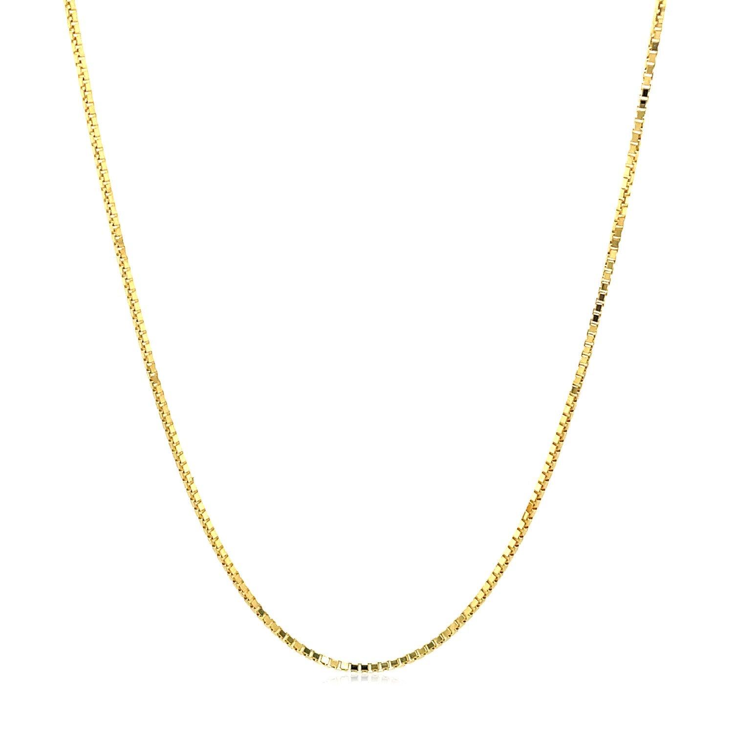 14k Yellow Gold Octagonal Box Chain 1.0mm