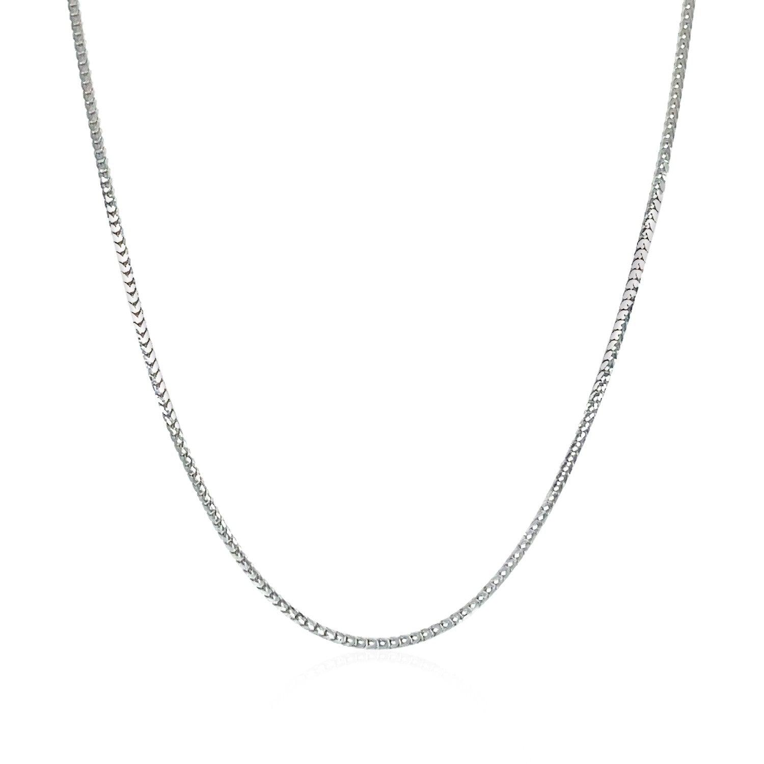 14k White Gold Franco Chain 0.9mm