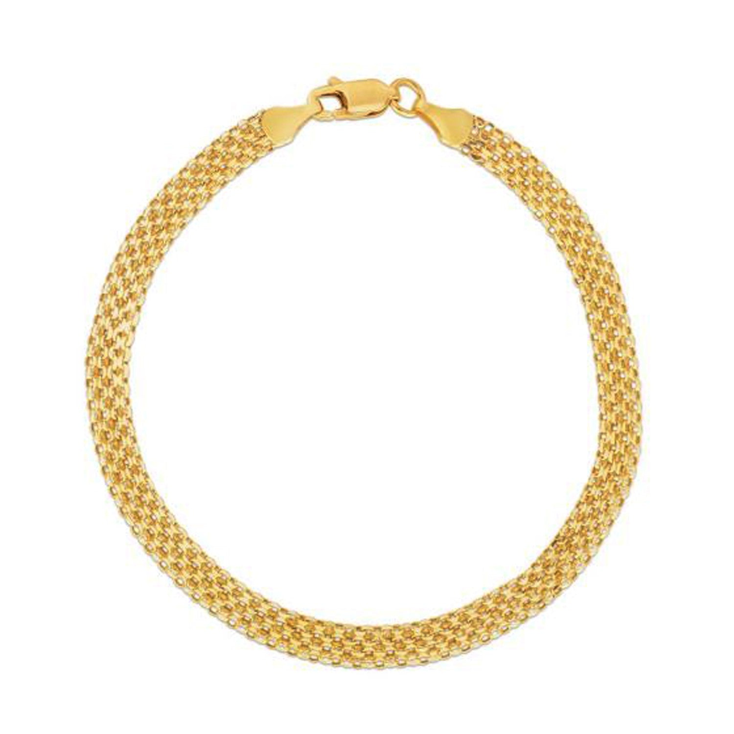 4.7mm 14k Yellow Gold Bismark Bracelet