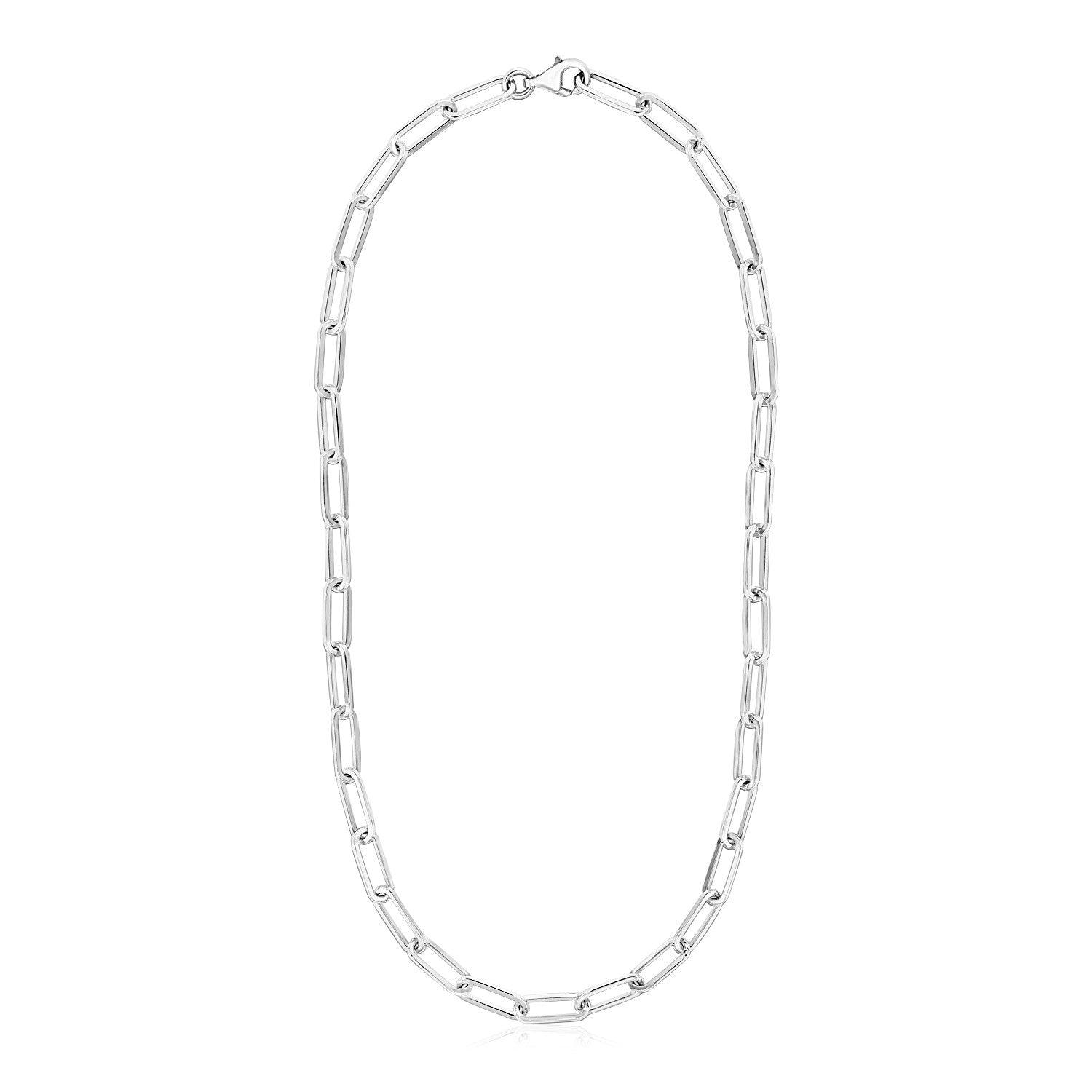 Sterling Silver Paperclip Chain Necklace