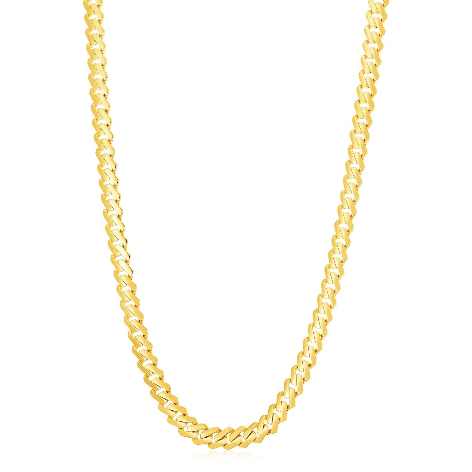 14k Yellow Gold High Polish Modern Lite Edge Chain (8.0mm)