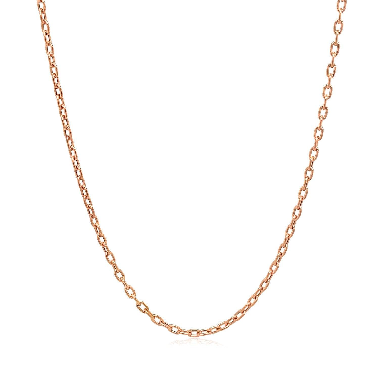 Double Extendable Cable Chain in 14k Rose Gold (1.9mm)