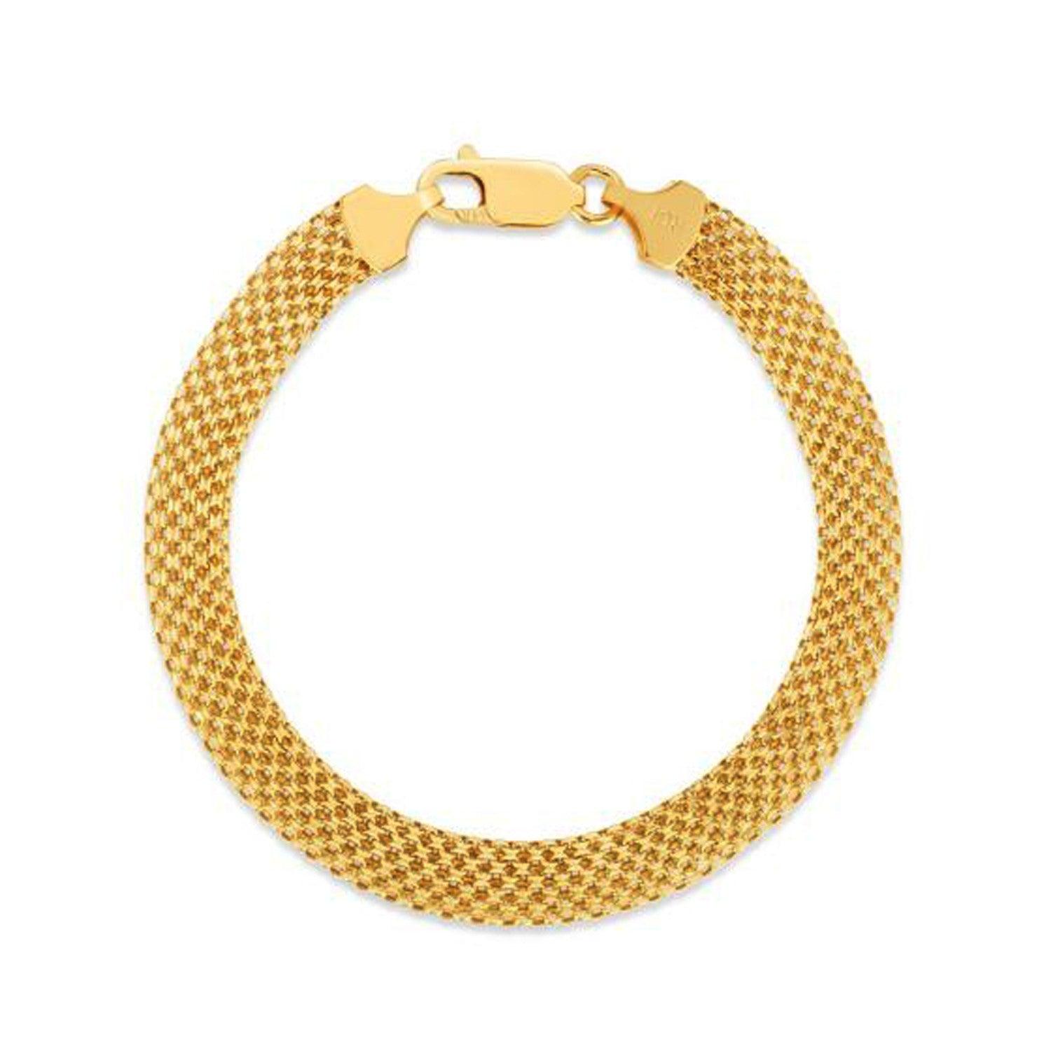 7.0mm 14k Yellow Gold Bismark Bracelet