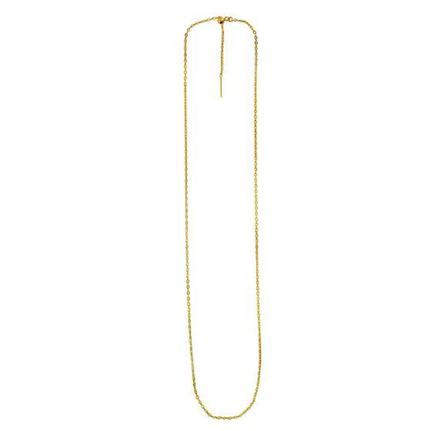 Endless Adjustable Cable Chain in 14k Yellow Gold (1.7mm)