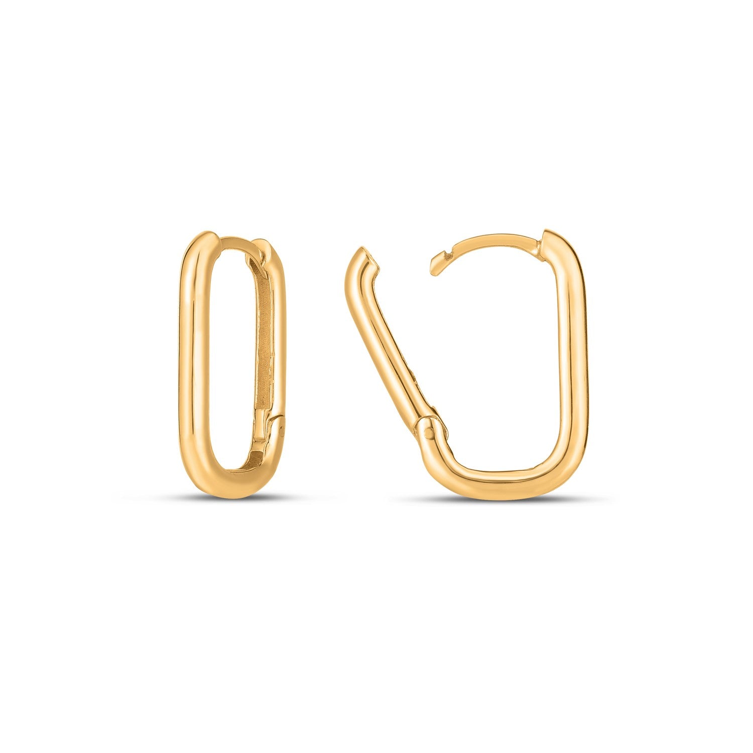 14k Yellow Gold Large Paperclip Huggies
