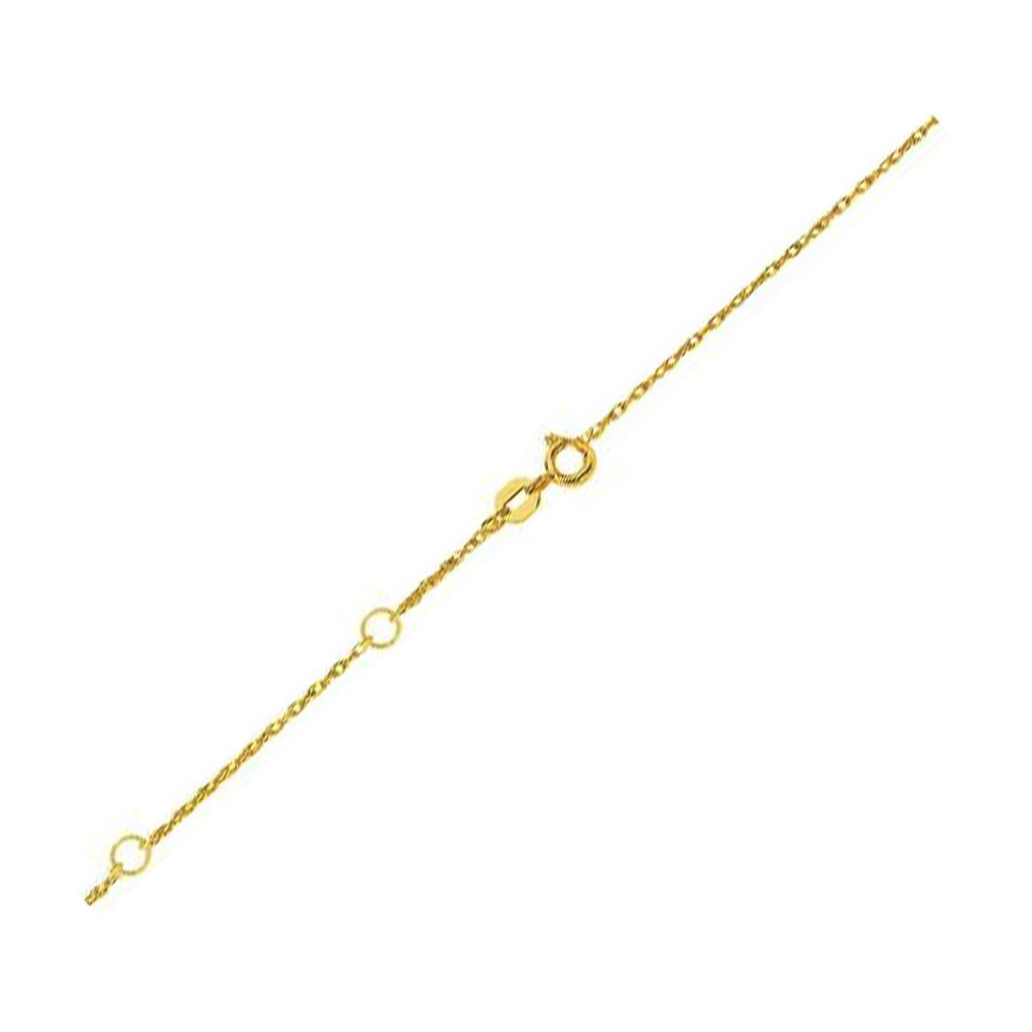Double Extendable Rope Chain in 14k Yellow Gold (1.3mm)