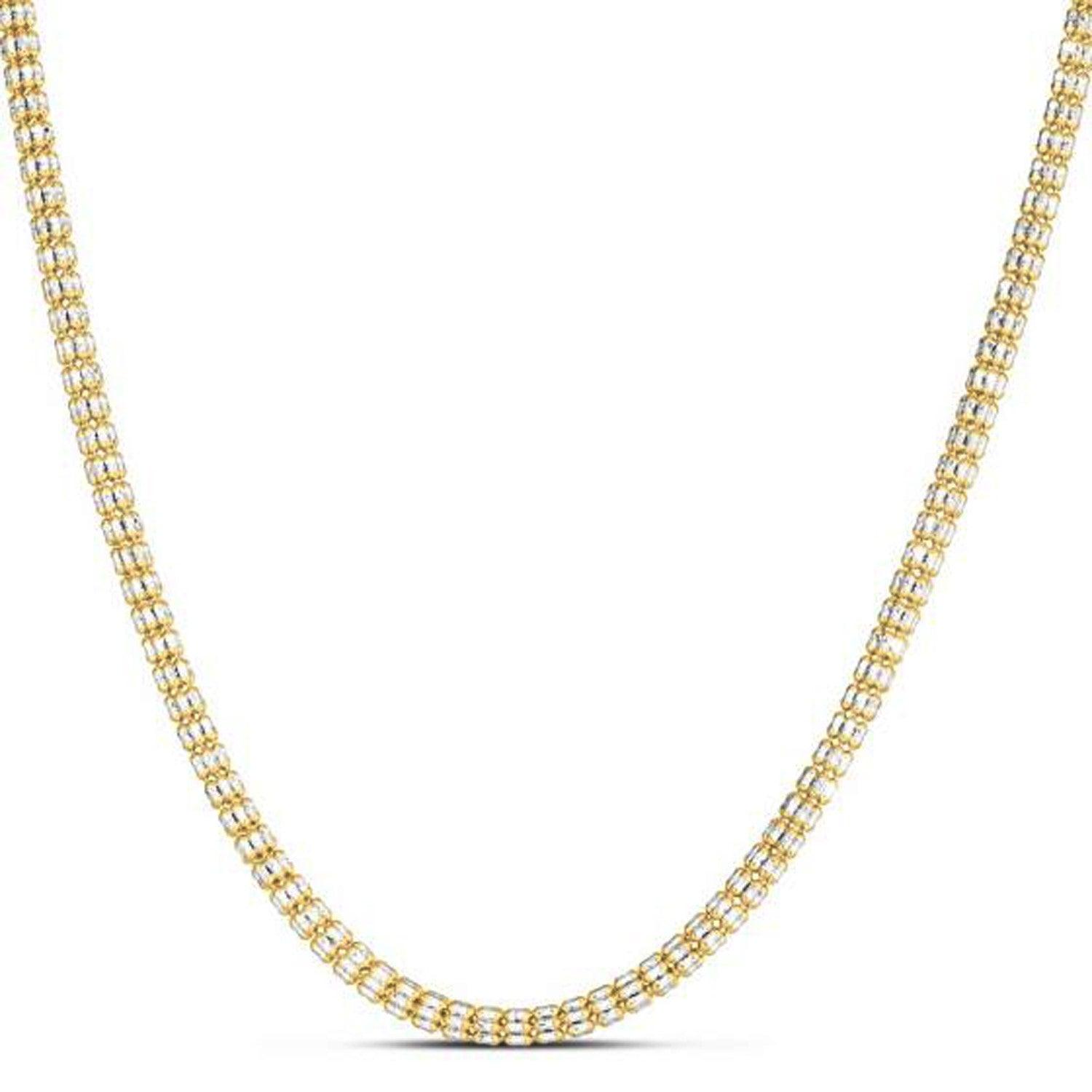 Ice Barrel Chain in 14k Yellow Gold (3.2 mm)