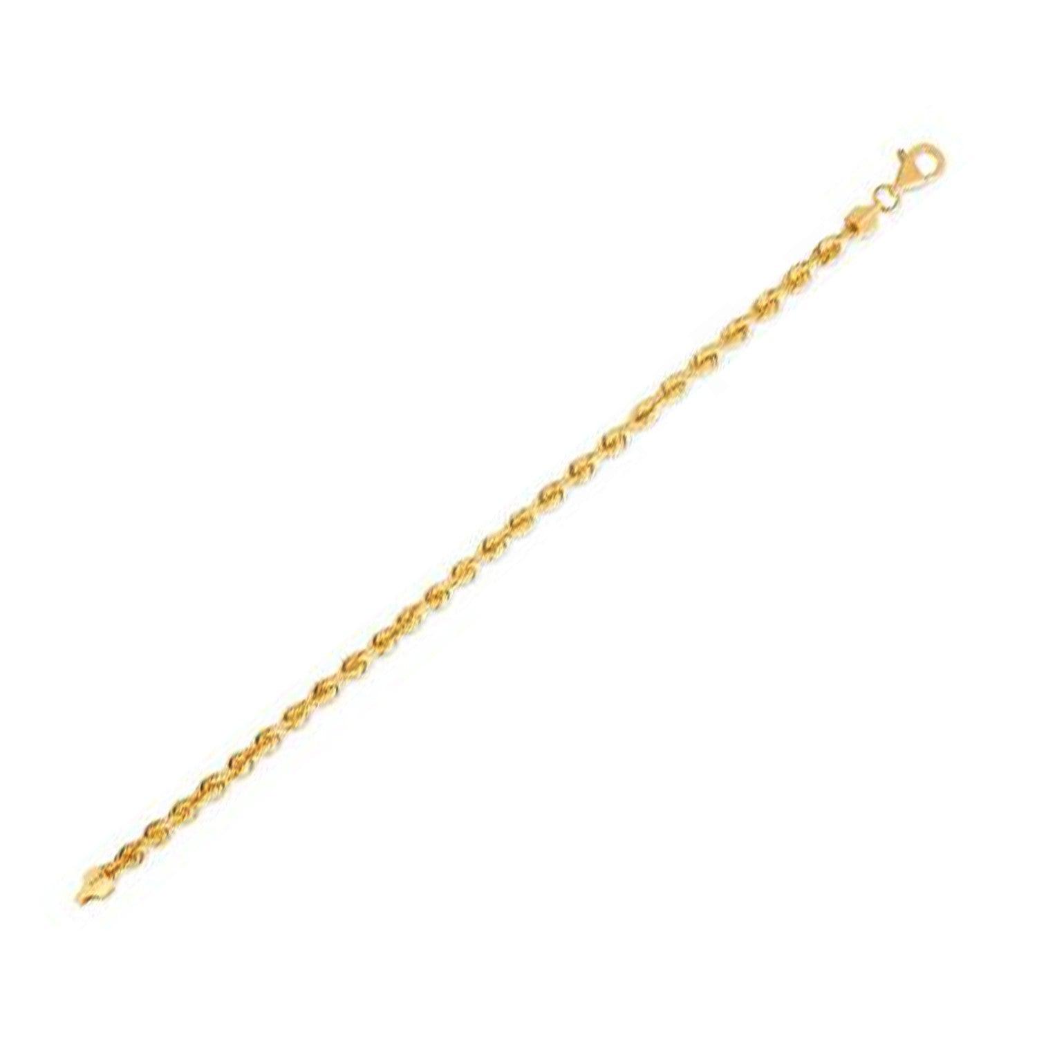 14k Yellow Gold Light Rope Chain 4.3mm