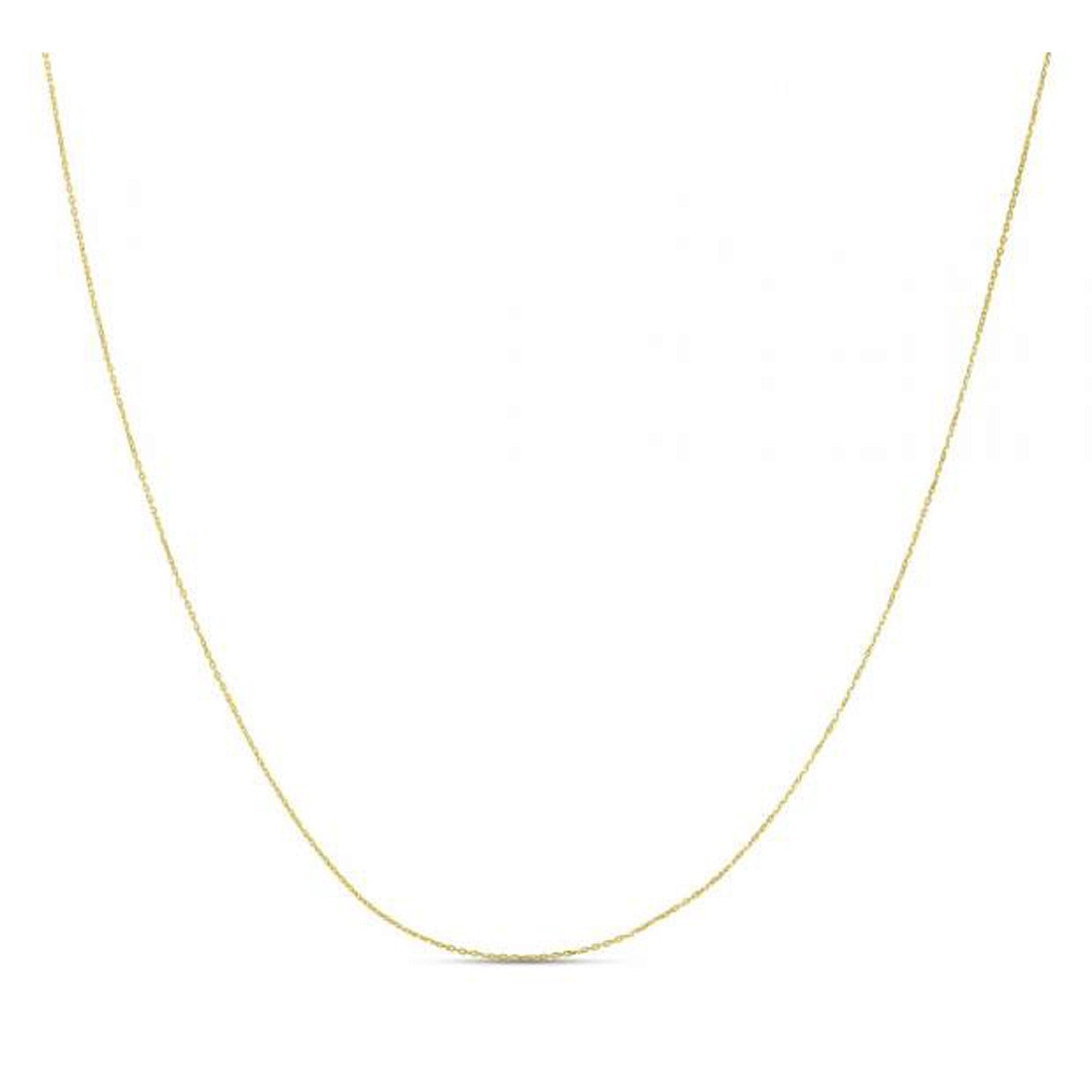 Double Extendable Diamond Cut Cable Chain in 14k Yellow Gold (0.80mm)
