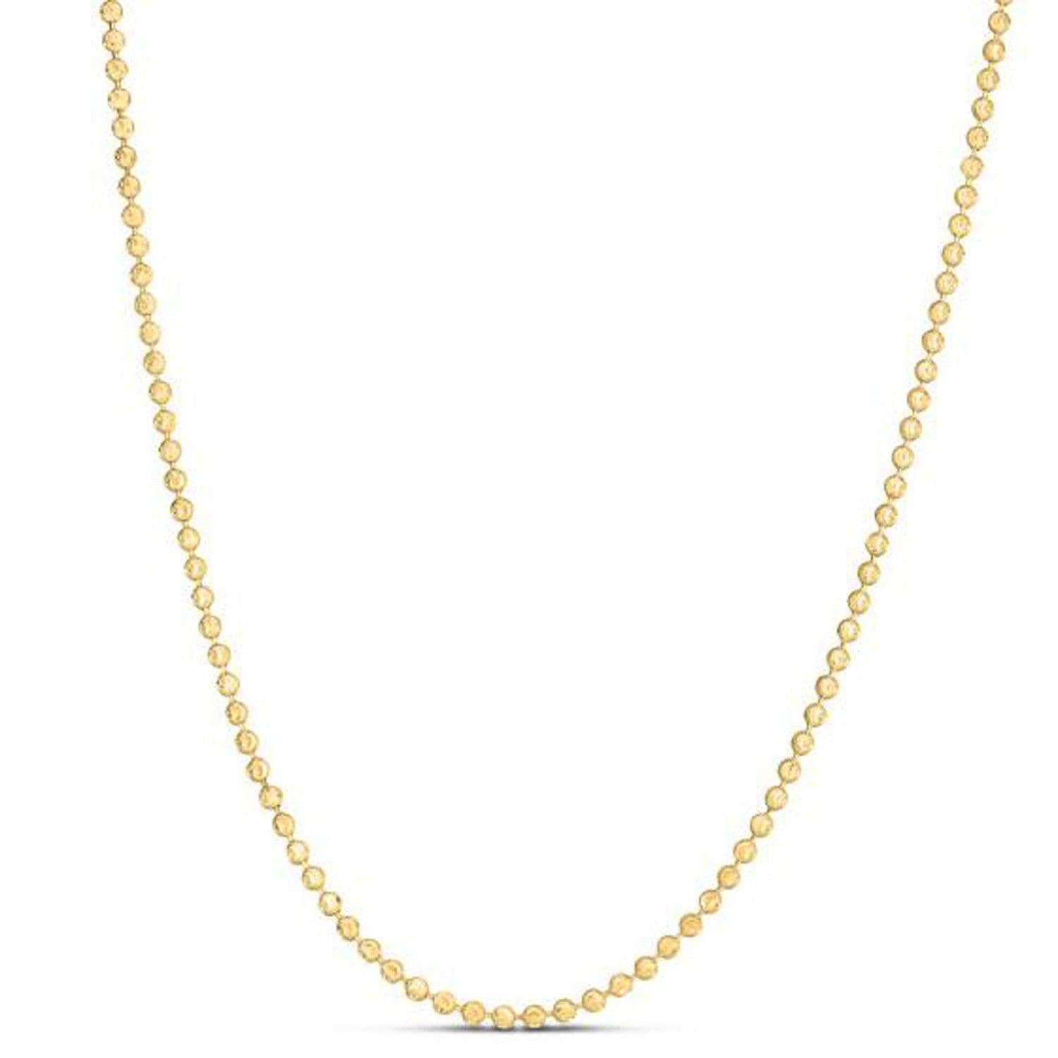 Moon Cut Bead Chain in 14k Yellow Gold (2.5 mm)