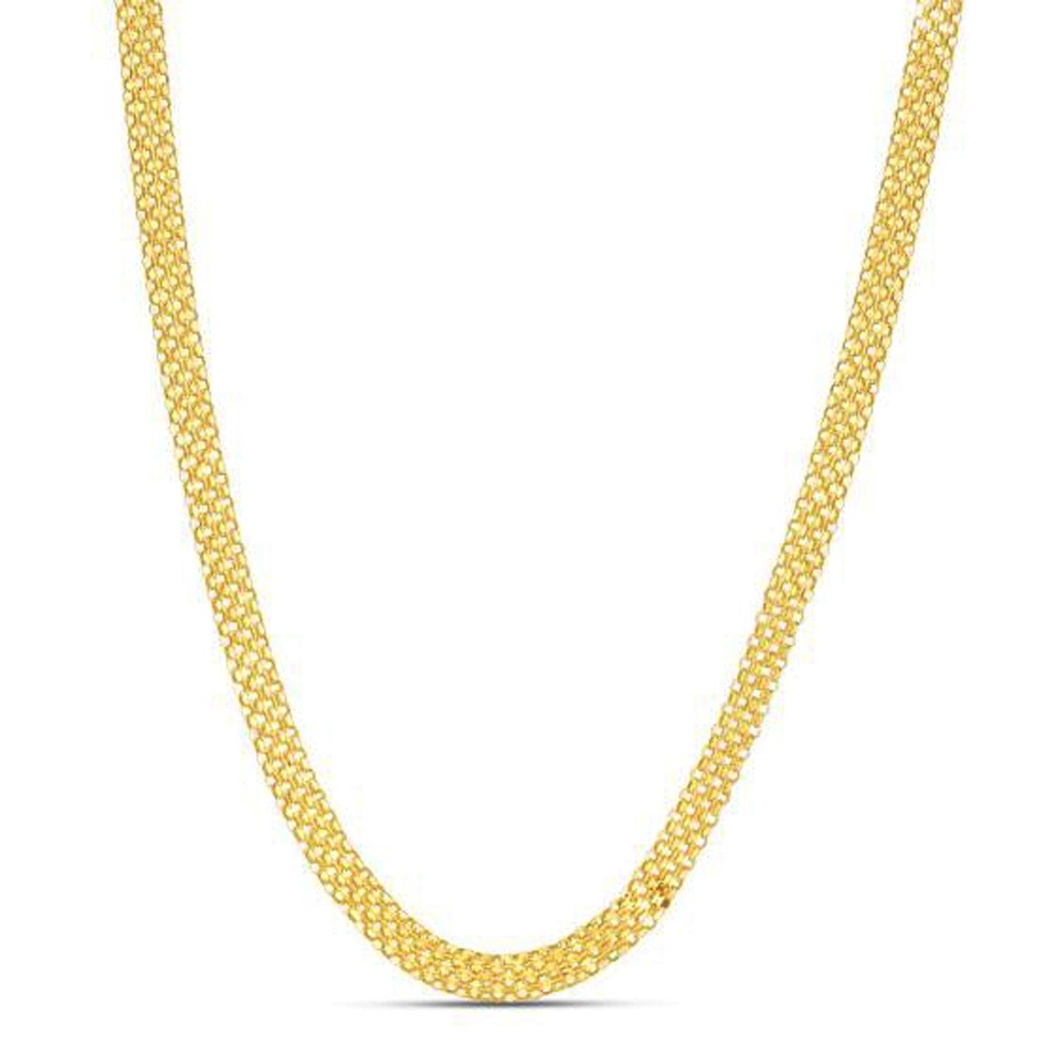 4.7mm 14k Yellow Gold Bismark Chain