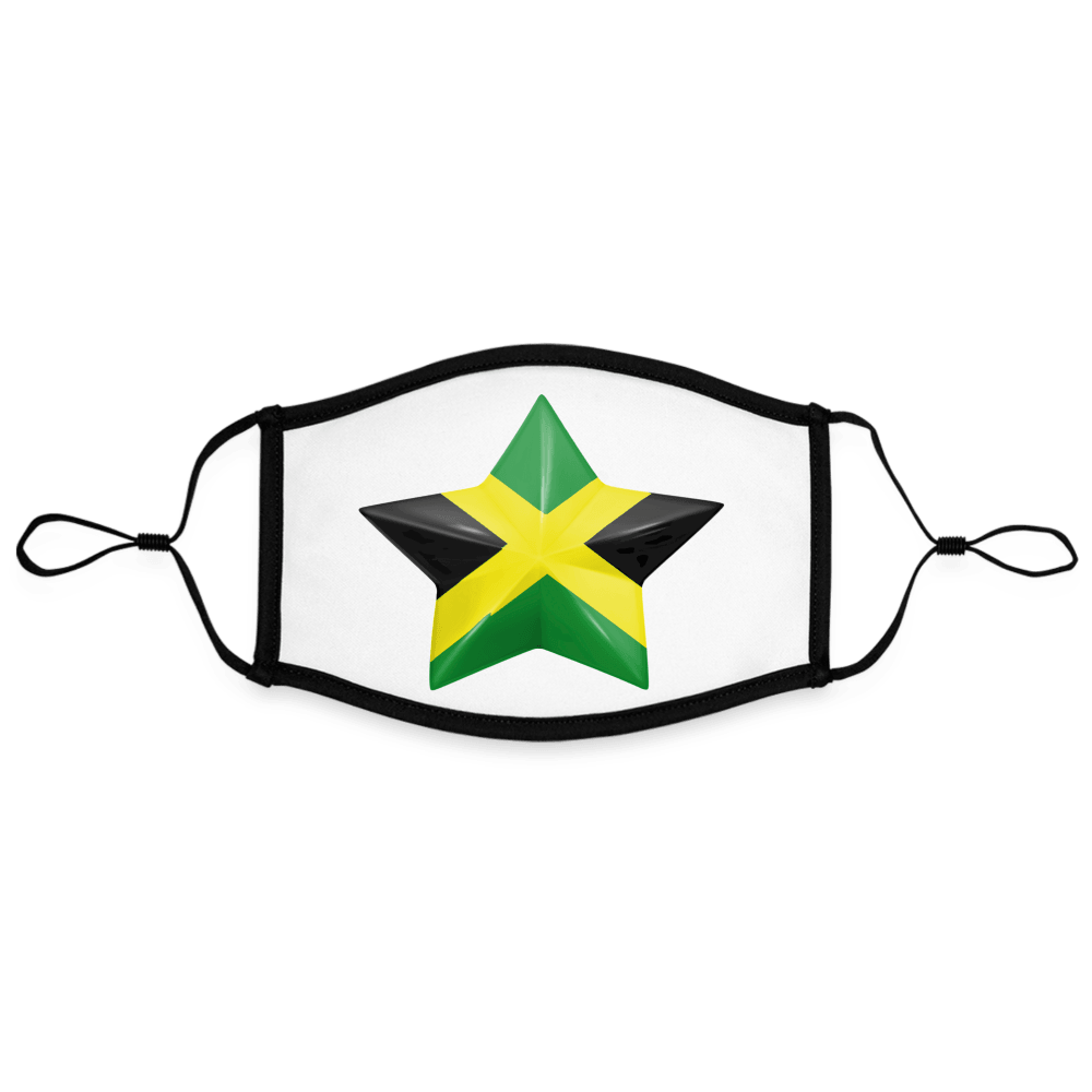 Justin Kyne, Adjustable Contrast Face Mask (Large), Jamaica Christmas Star - Justin Kyne Brand