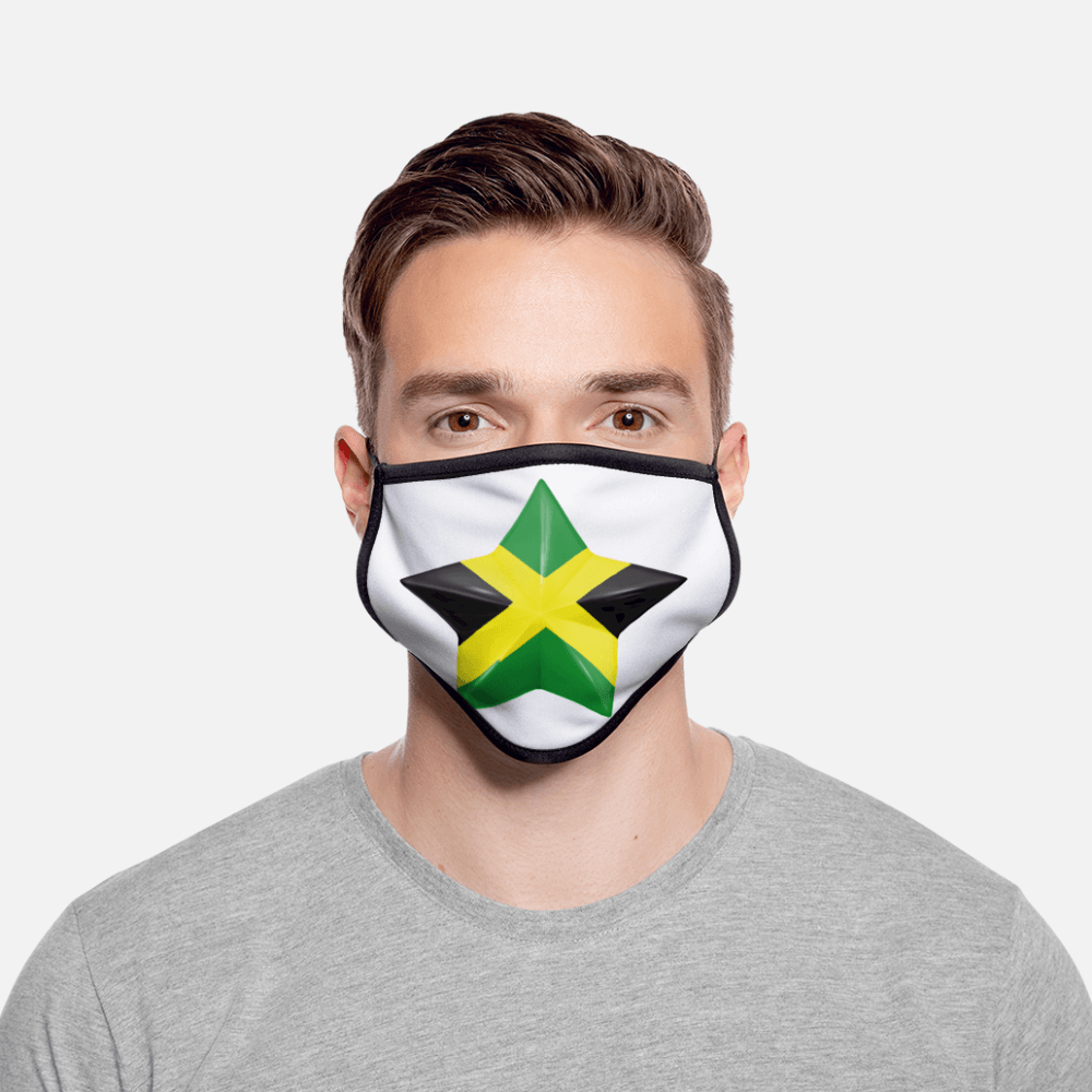 Justin Kyne, Adjustable Contrast Face Mask (Large), Jamaica Christmas Star - Justin Kyne Brand