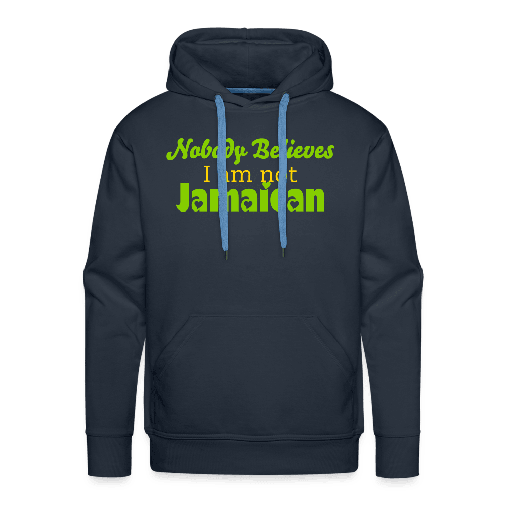Justin Kyne, Customizable Men’s Premium Hoodie, Nobody Believes I am Not Jamaican - Justin Kyne Brand