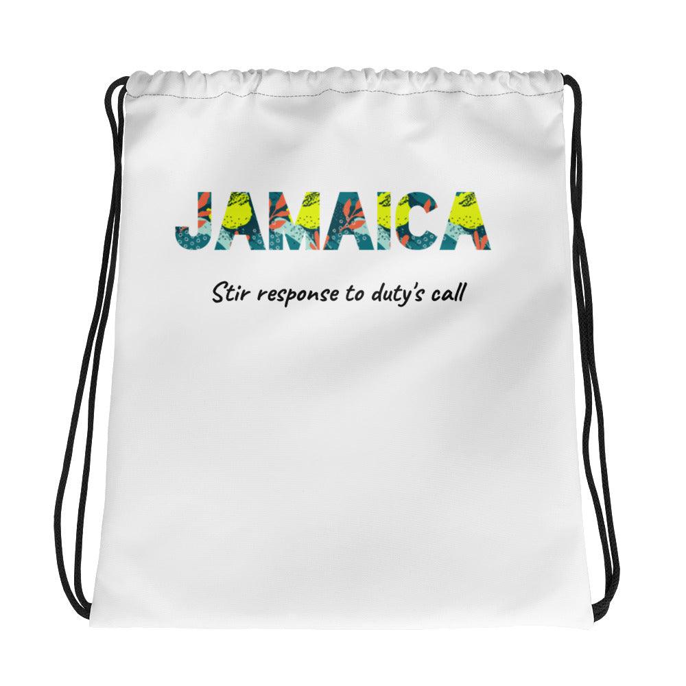 Justin Kyne Drawstring bag, National Anthem, Jamaica Stir Response to Duty's Call - Justin Kyne Brand