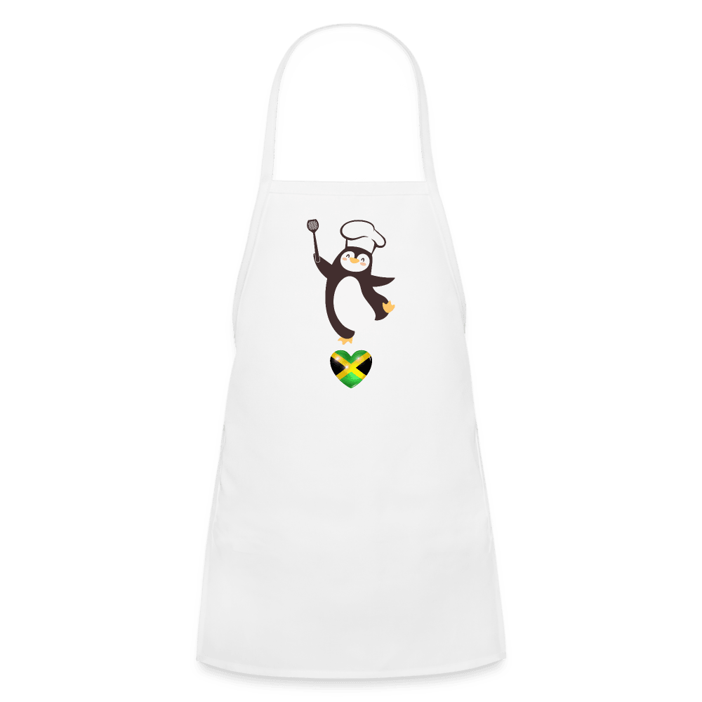 Justin Kyne, Kids' Apron, Penguin Chef Jamaica Heart - Justin Kyne Brand