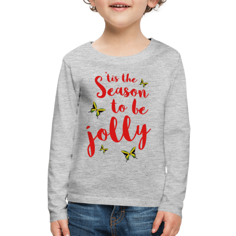 Justin Kyne, Kids' Premium Long Sleeve T-Shirt, Tis the Season to be Jolly Jamaica - Justin Kyne Brand