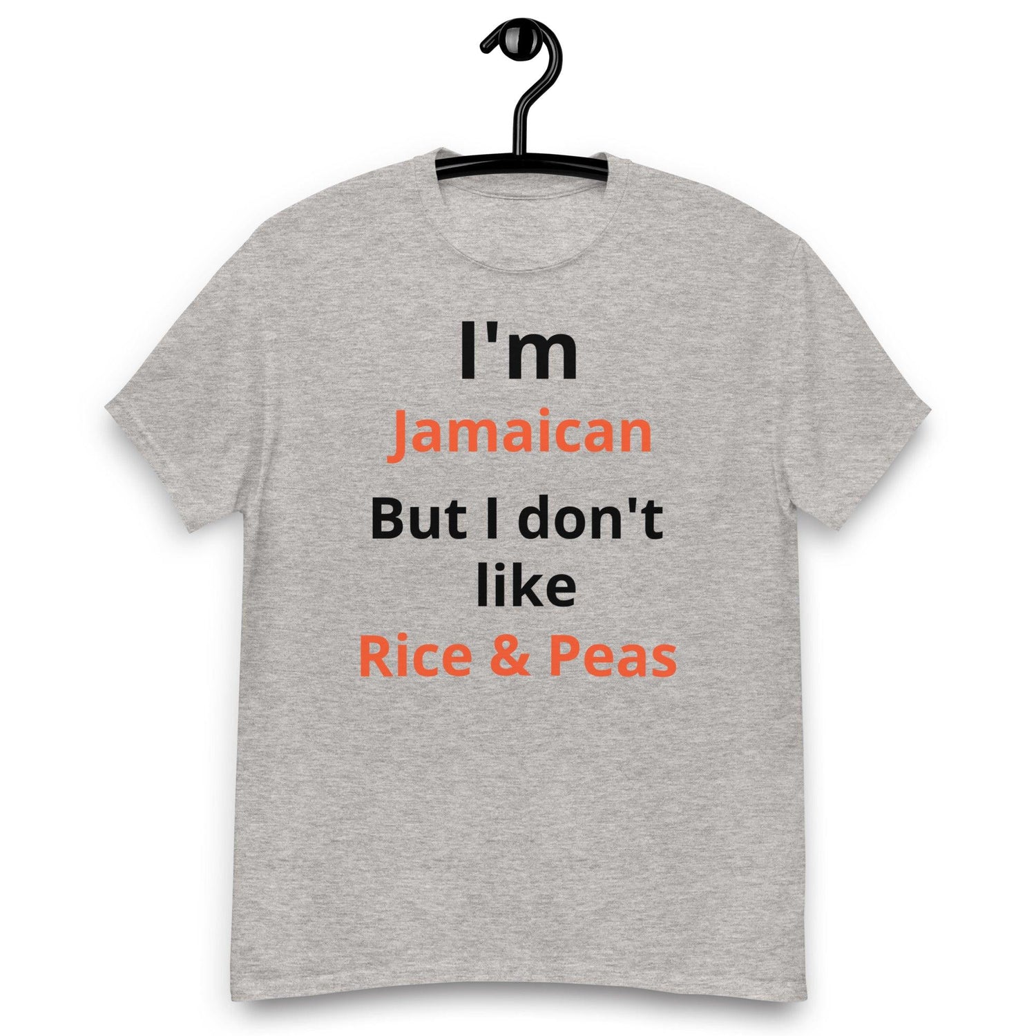 Justin Kyne, Men's classic tee, custom personalization, I am Jamaican but I dont like rice and peas, - Justin Kyne Brand