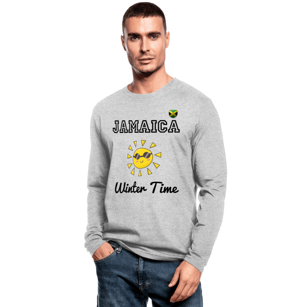 Justin Kyne, Men's Long Sleeve T-Shirt by Next Level, Jamaica Winter Time - Justin Kyne Brand