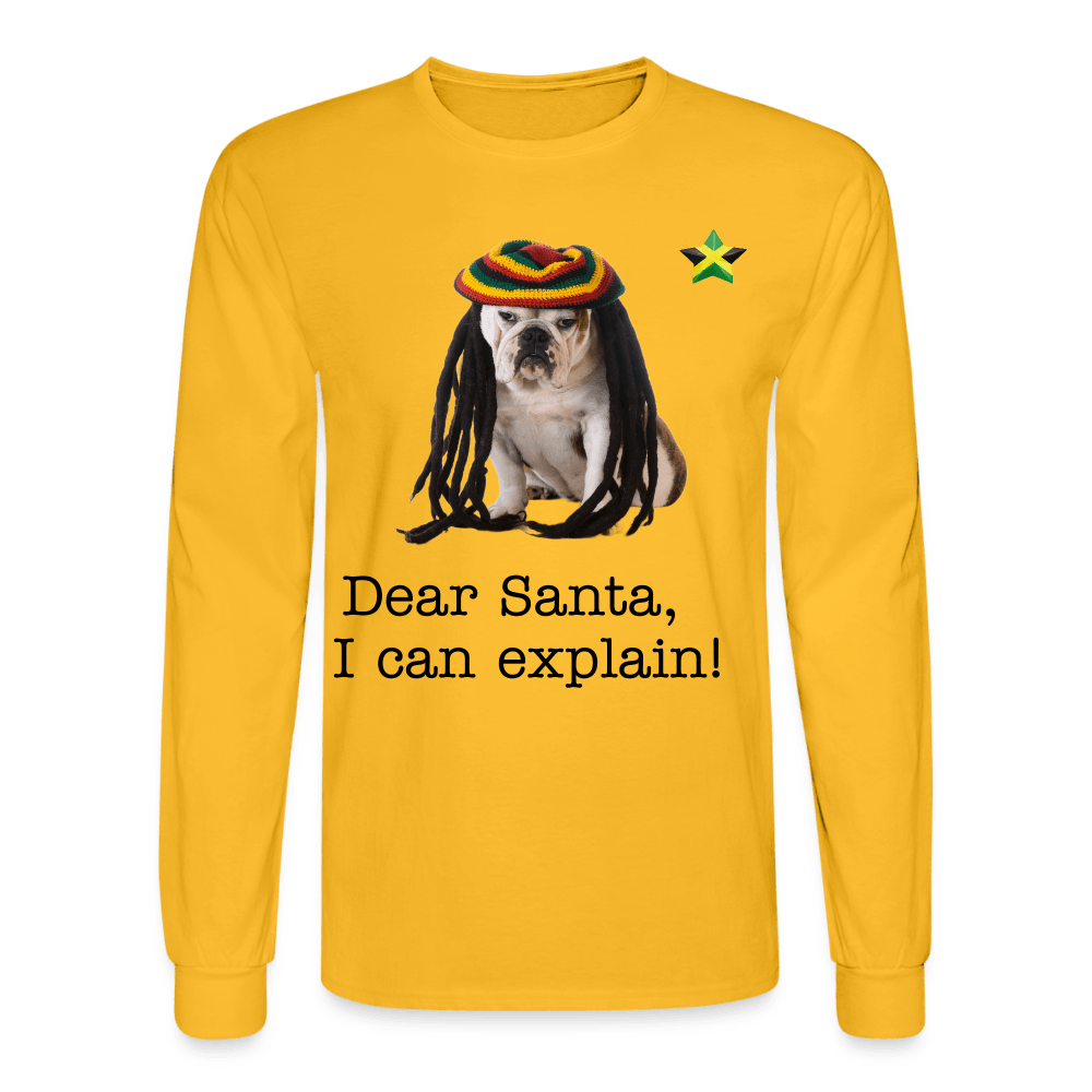 Justin Kyne, Men's Long Sleeve T-Shirt, Dear Santa I can Explain - Justin Kyne Brand