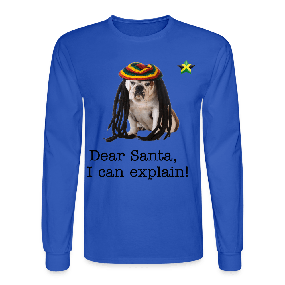 Justin Kyne, Men's Long Sleeve T-Shirt, Dear Santa I can Explain - Justin Kyne Brand