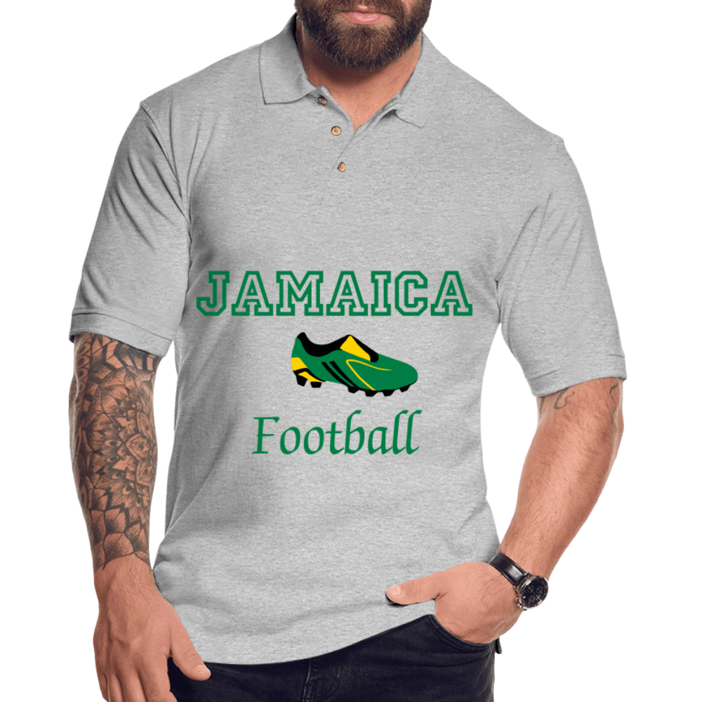Justin Kyne, Men's Pique Polo Shirt, Jamaica Football - Justin Kyne Brand