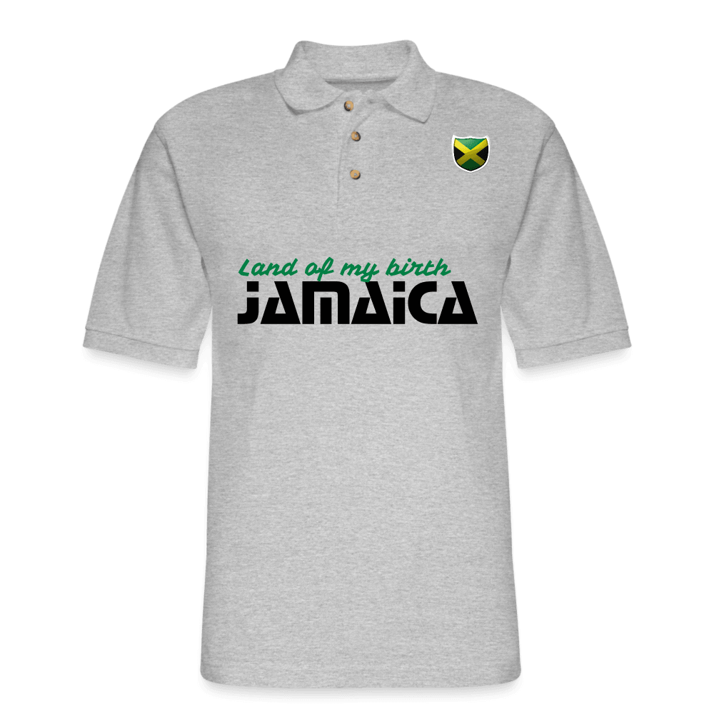 Justin Kyne, Men's Pique Polo Shirt, Jamaica Land of My Birth - Justin Kyne Brand