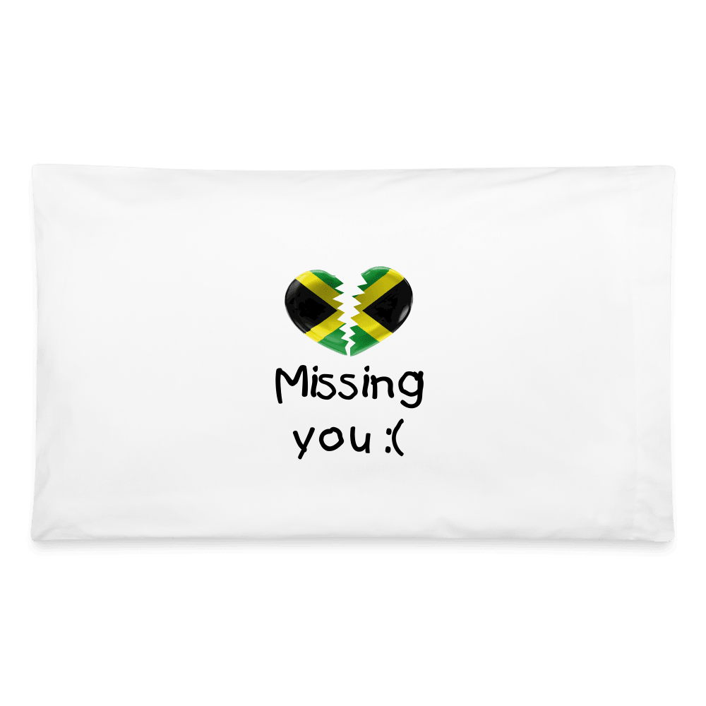 Justin Kyne, Pillowcase 32'' x 20'', Missing You Jamaica Heart Break - Justin Kyne Brand