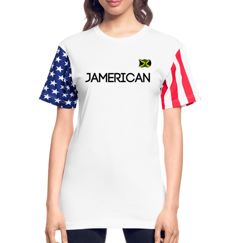 Justin Kyne, Stars & Stripes Unisex Adult T-Shirt, Jamaican American - Justin Kyne Brand