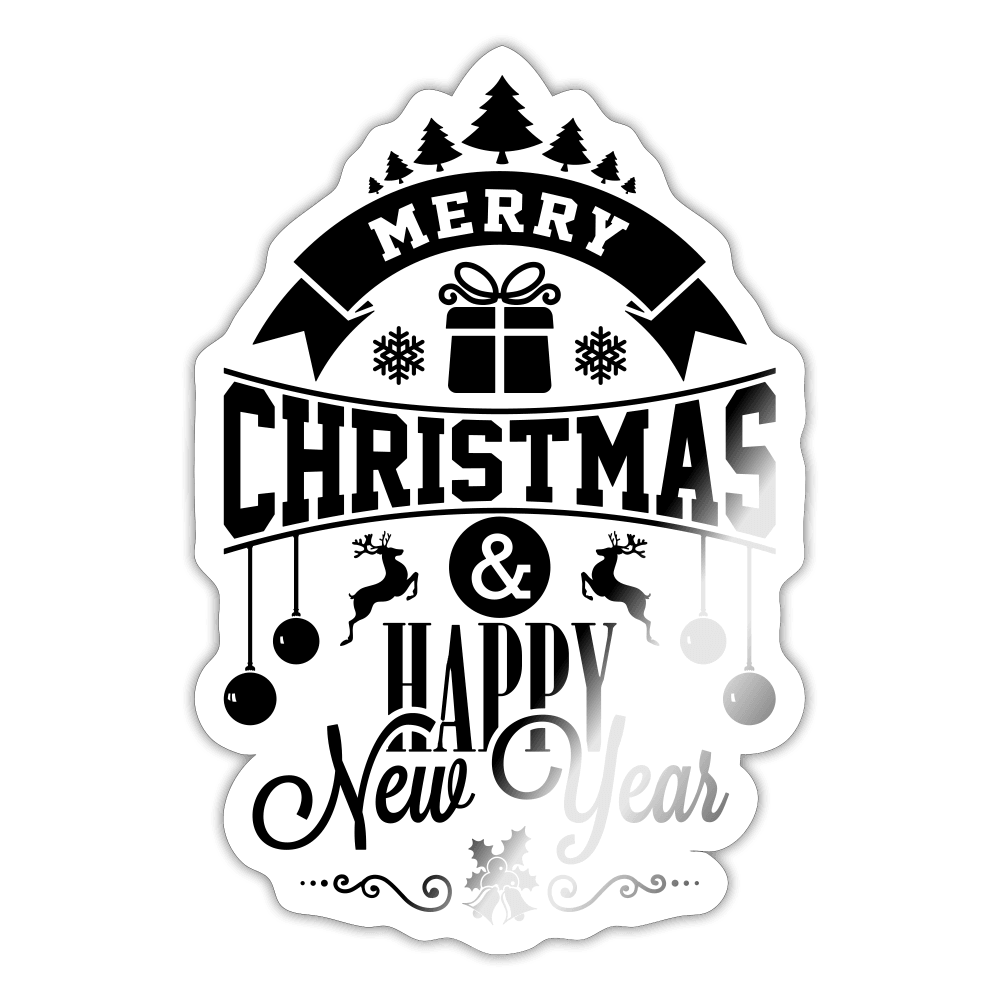 Justin Kyne, Sticker, Merry Christmas & Happy New Year - Justin Kyne Brand