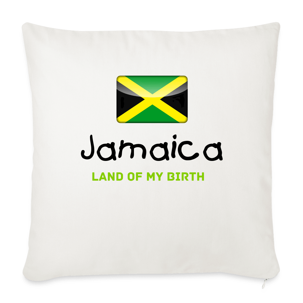 Justin Kyne, Throw Pillow Cover 18” x 18”, Jamaica Land of My Birth - Justin Kyne Brand